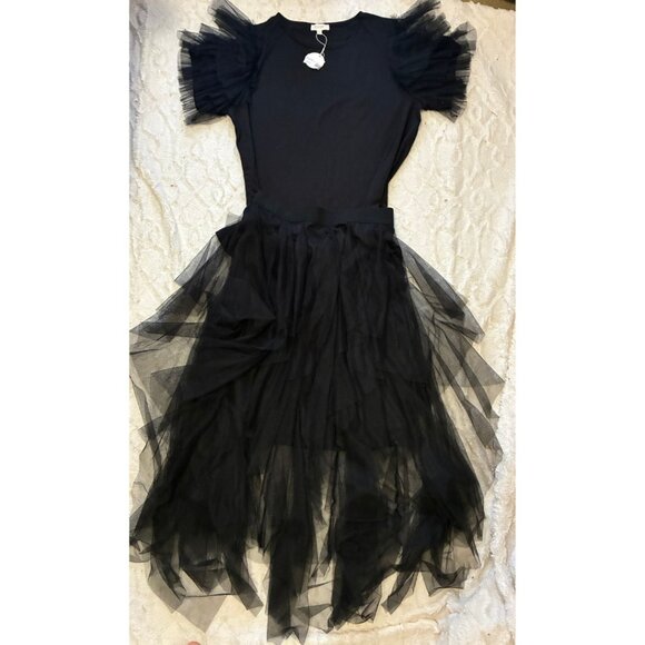 NWT Oddi Round Neck Women's Size 1XLargeT-Shirt with Tulle O-Bajuband Blouse - Picture 6 of 7